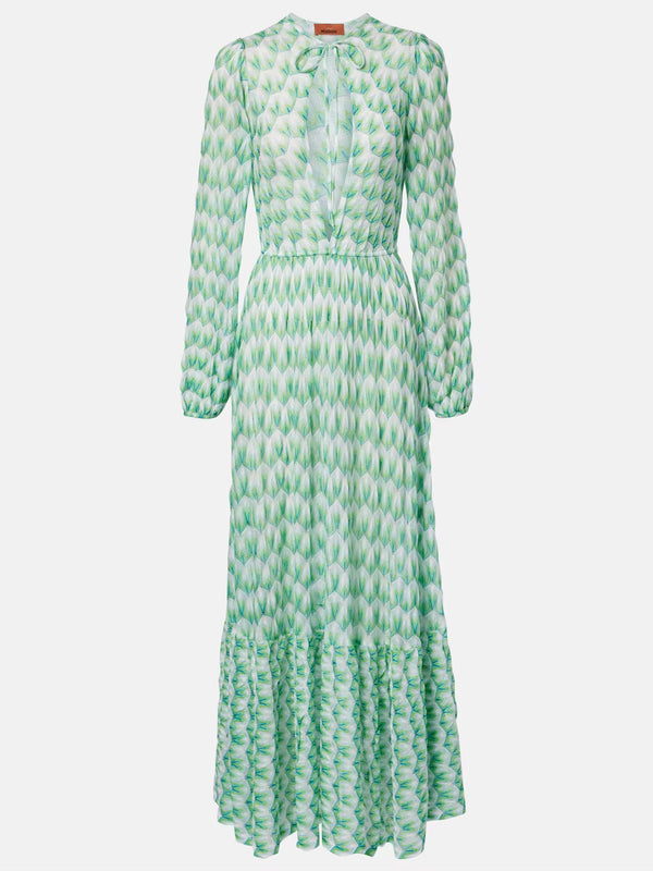 OPEN-KNIT CUTOUT MAXI DRESS