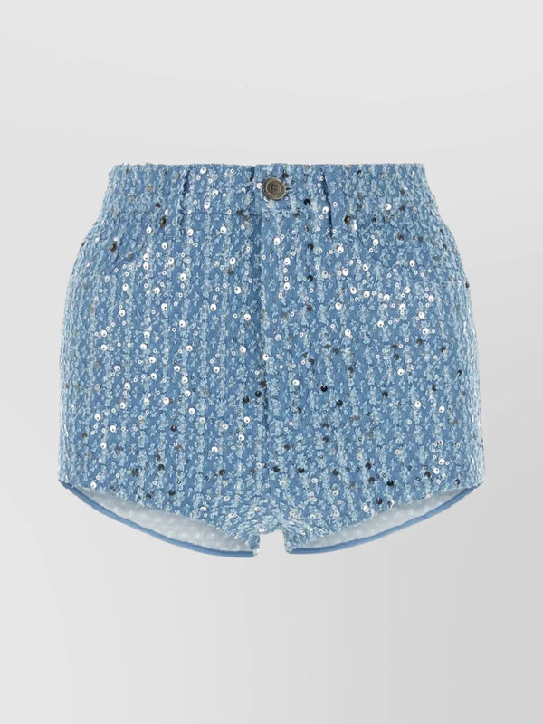 EMBELLISHED DENIM SHORTS
